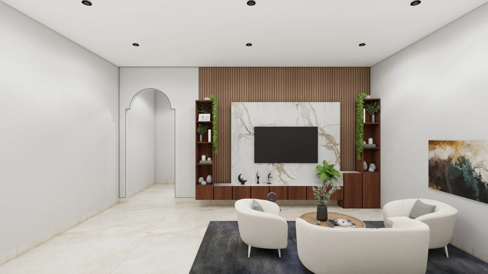 Living & Dining — interior design render