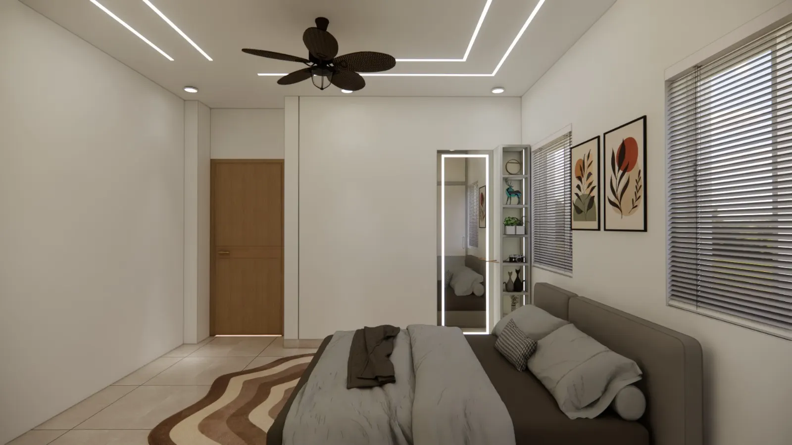 Study & Utility — interior design render