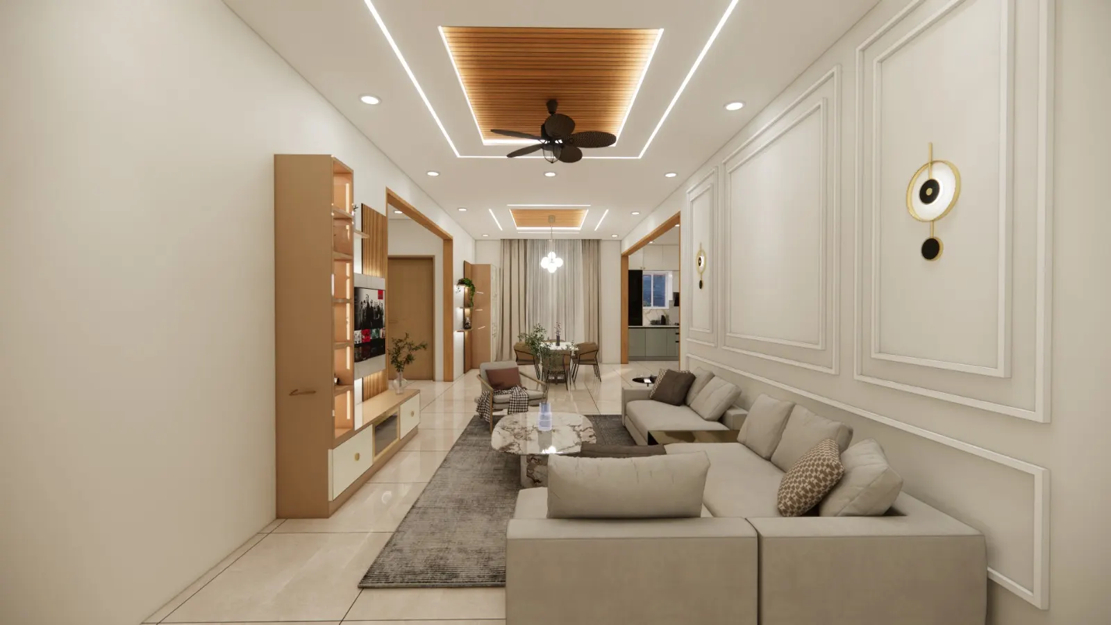 Living & Dining — interior design render